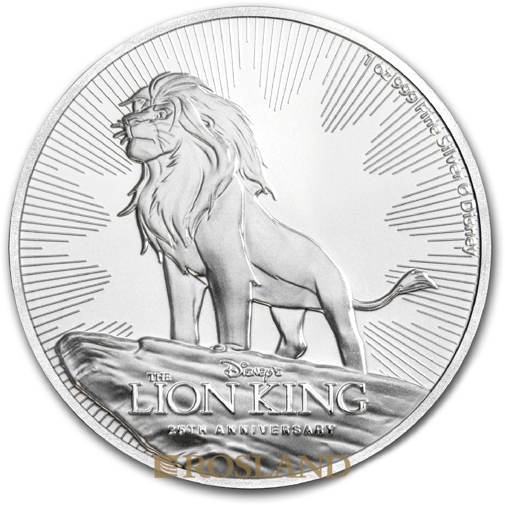 1 Unze Silbermünze Disney® 25 Jahre König der Löwen 2019