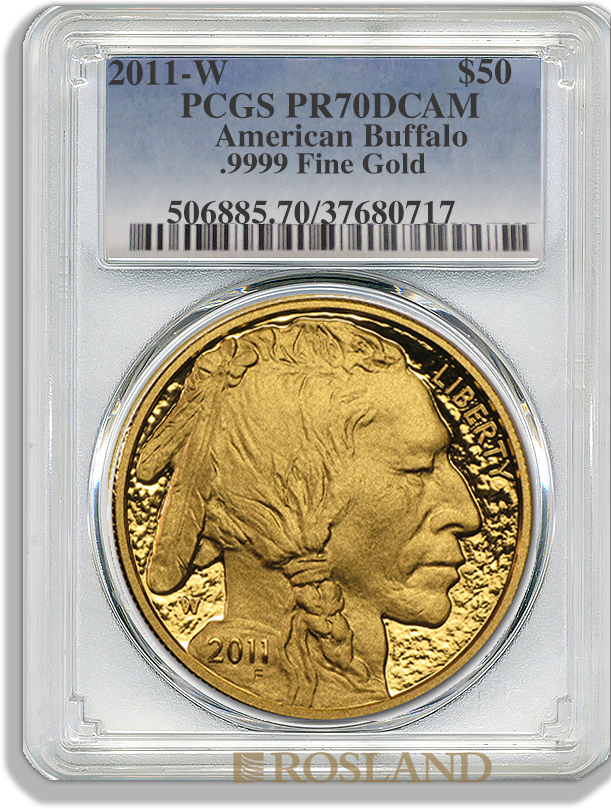 1 Unze Goldmünze American Buffalo 2011 (W) PP PCGS PR-70 DCAM