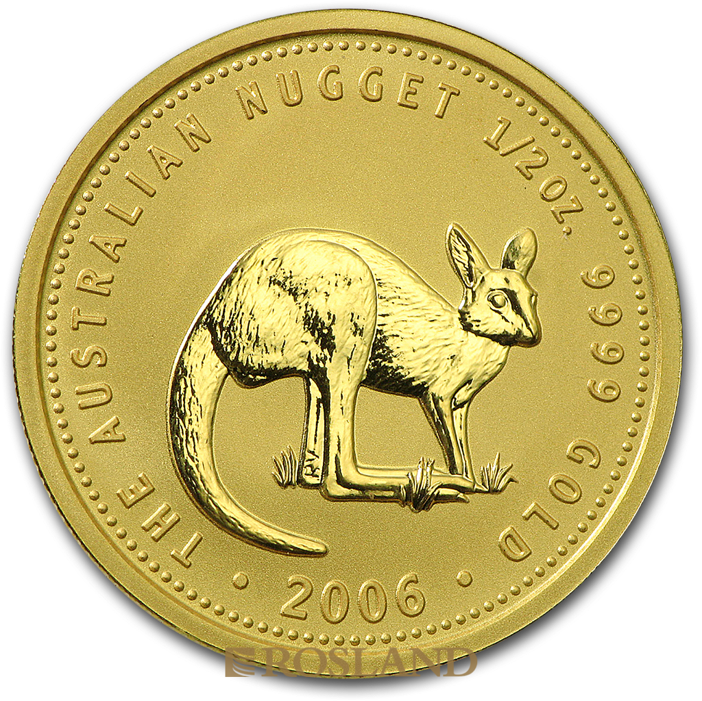 1/2 Unze Goldnugget Australien Känguru 2006