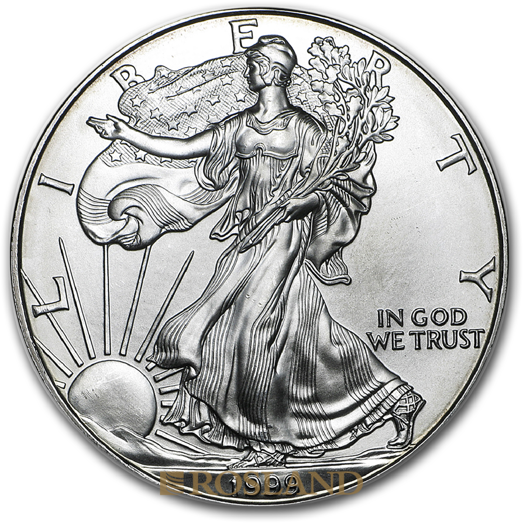 1 Unze Silbermünze American Eagle 1999