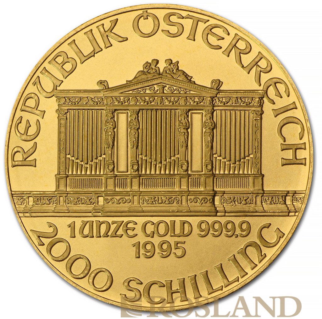 1 Unze Goldmünze Wiener Philharmoniker 1995