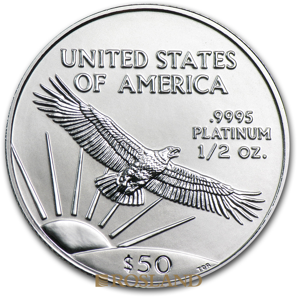 1/2 Unze Platinmünze American Eagle 1997