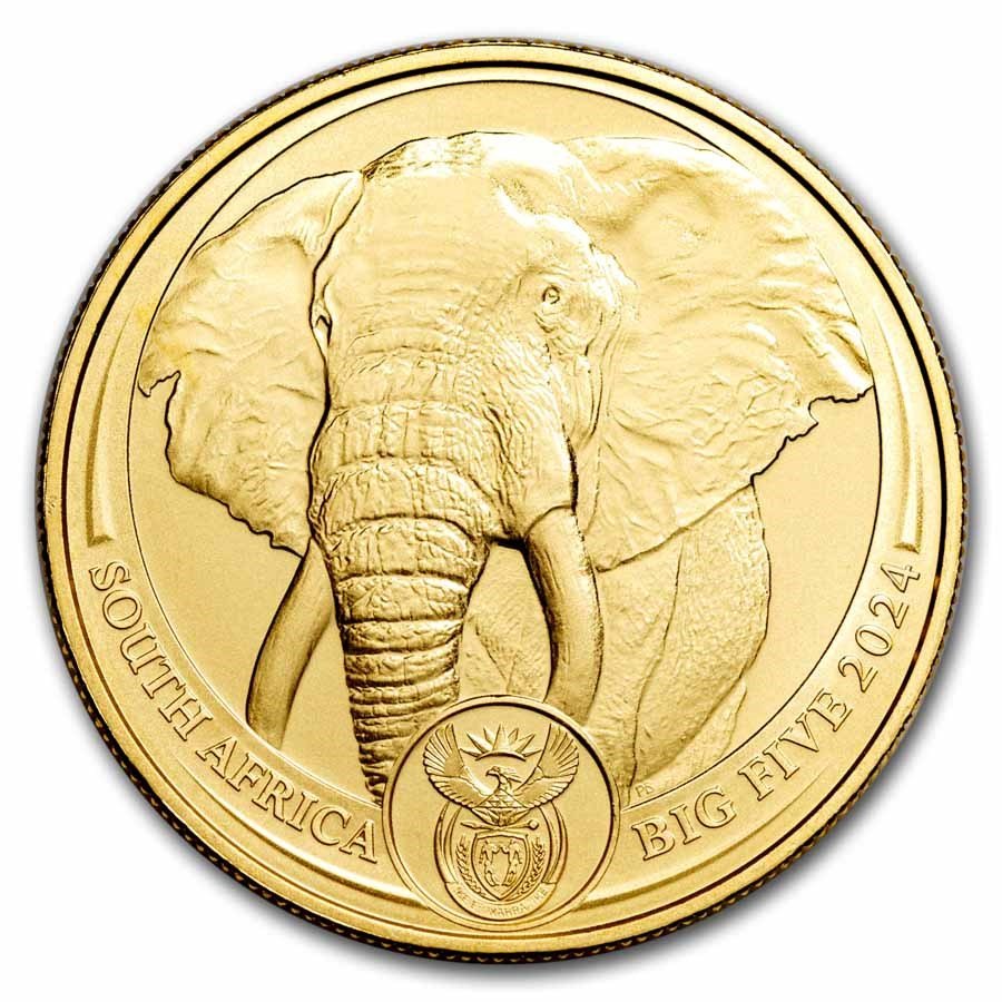 1 Unze Goldmünze Big Five Elefant 2024