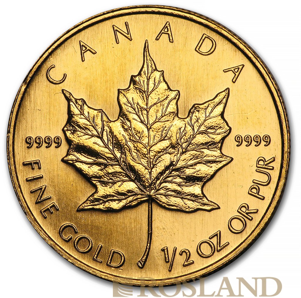 1/2 Unze Goldmünze Kanada Maple Leaf 1997