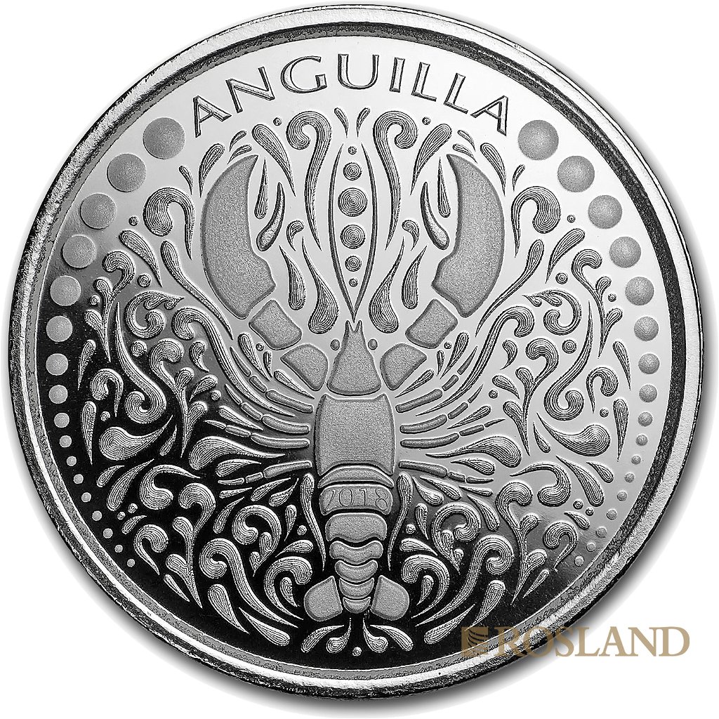 1 Unze Silbermünze EC8 Angullia Lobster 2018