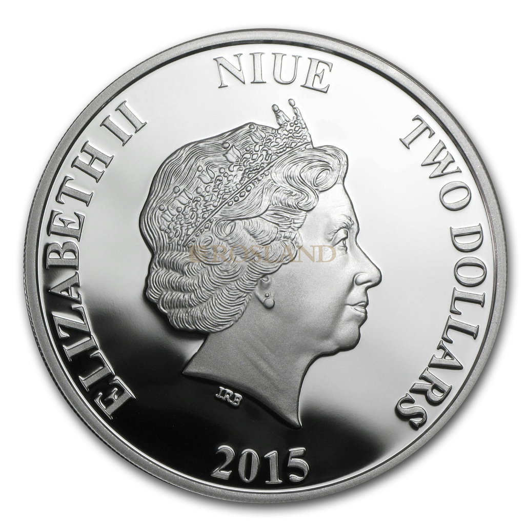 1 Unze Silbermünze Niue Lunar Jahr der Ziege 2015