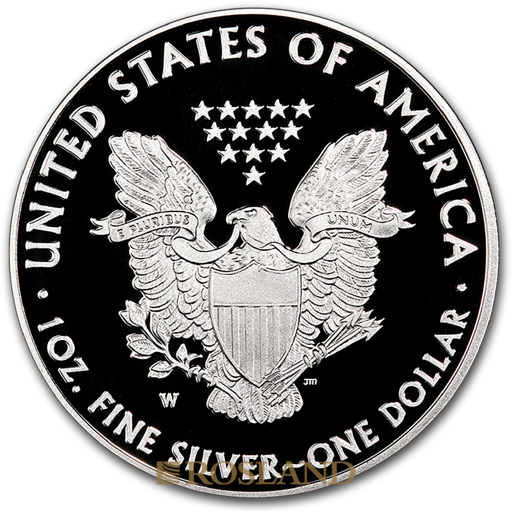 1 Unze Silbermünze American Eagle 2016 (W) PP (Box, Zertifikat)