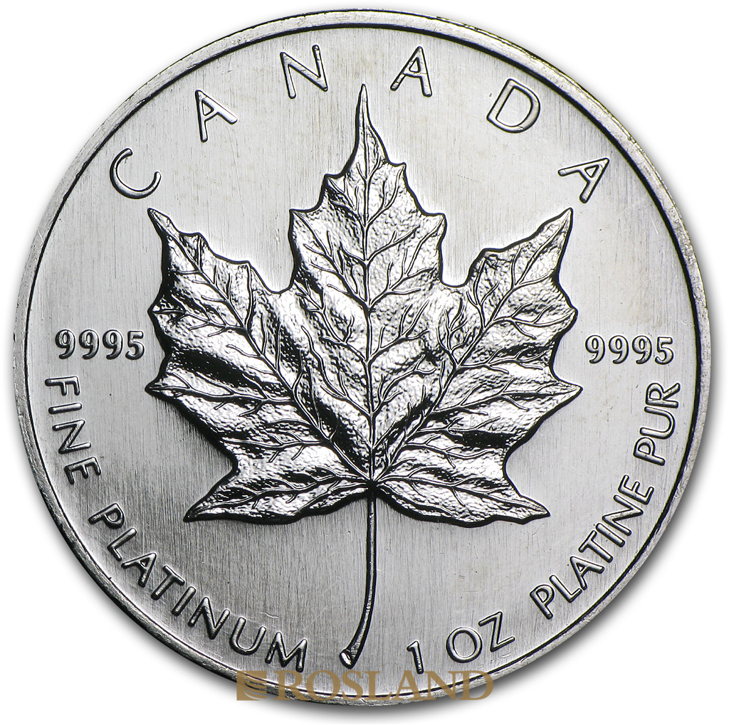 1 Unze Platinmünze Kanada Maple Leaf 1996
