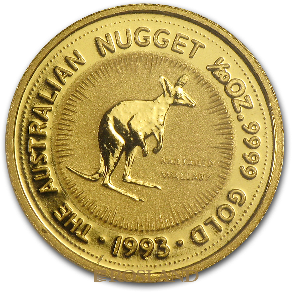1/20 Unze Goldnugget Australien Känguru 1993