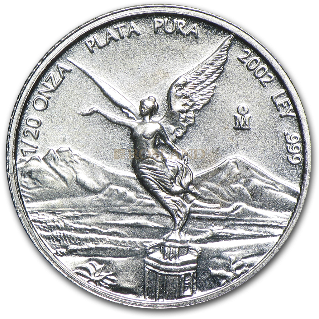 1/20 Unze Silbermünze Mexican Libertad 2002
