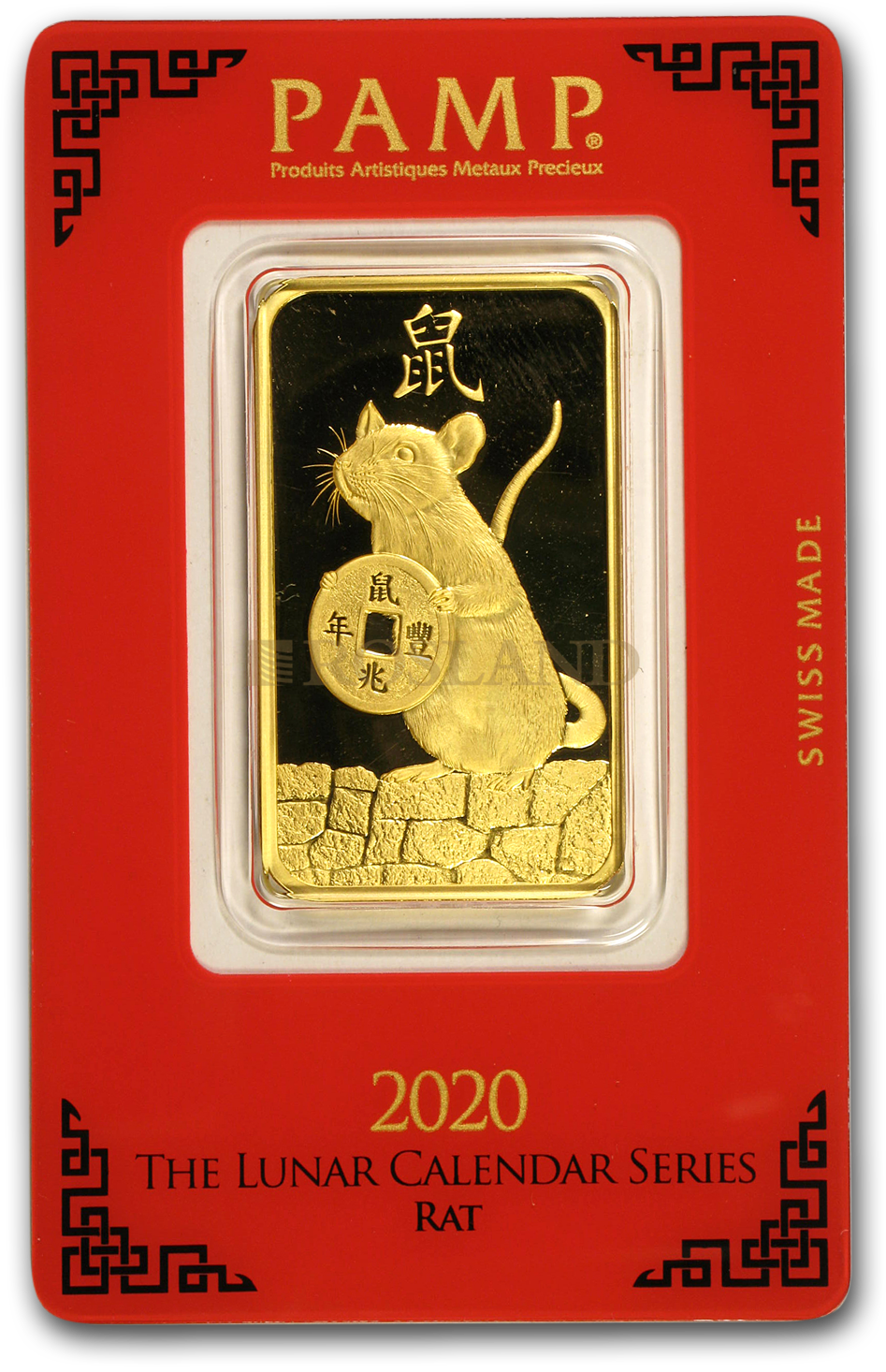 1 Unze Goldbarren PAMP Lunar Jahr der Ratte 2020