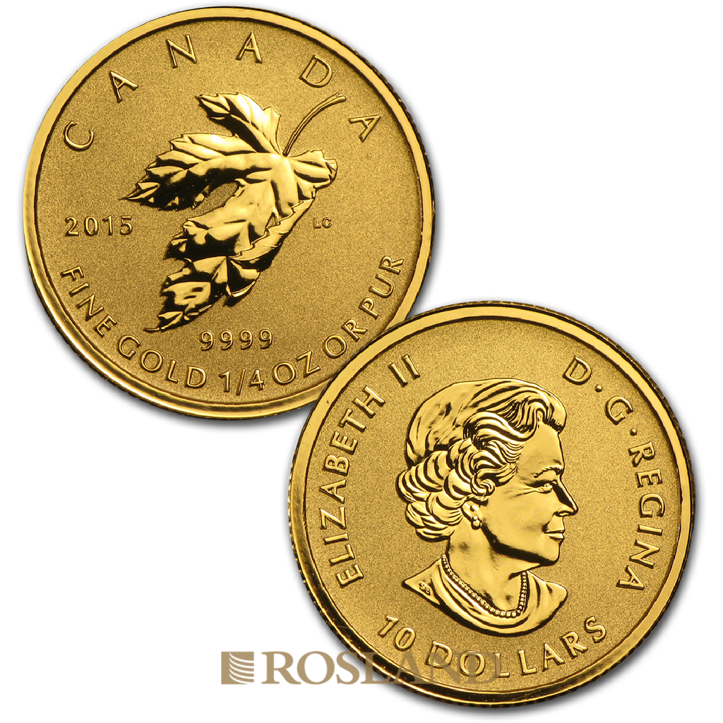 1,4 Unzen - 4 Goldmünzen Fractional Maple Leaf Set 2015 PP