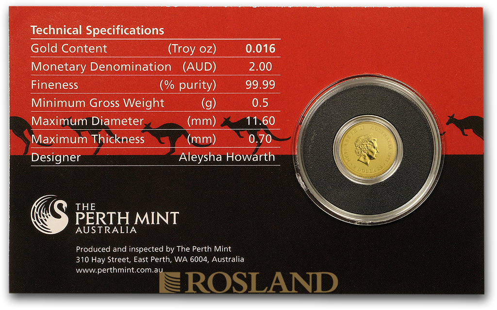 1/2 Gramm Goldmünze Australien Känguru 2011 (Blister, Zertifikat)