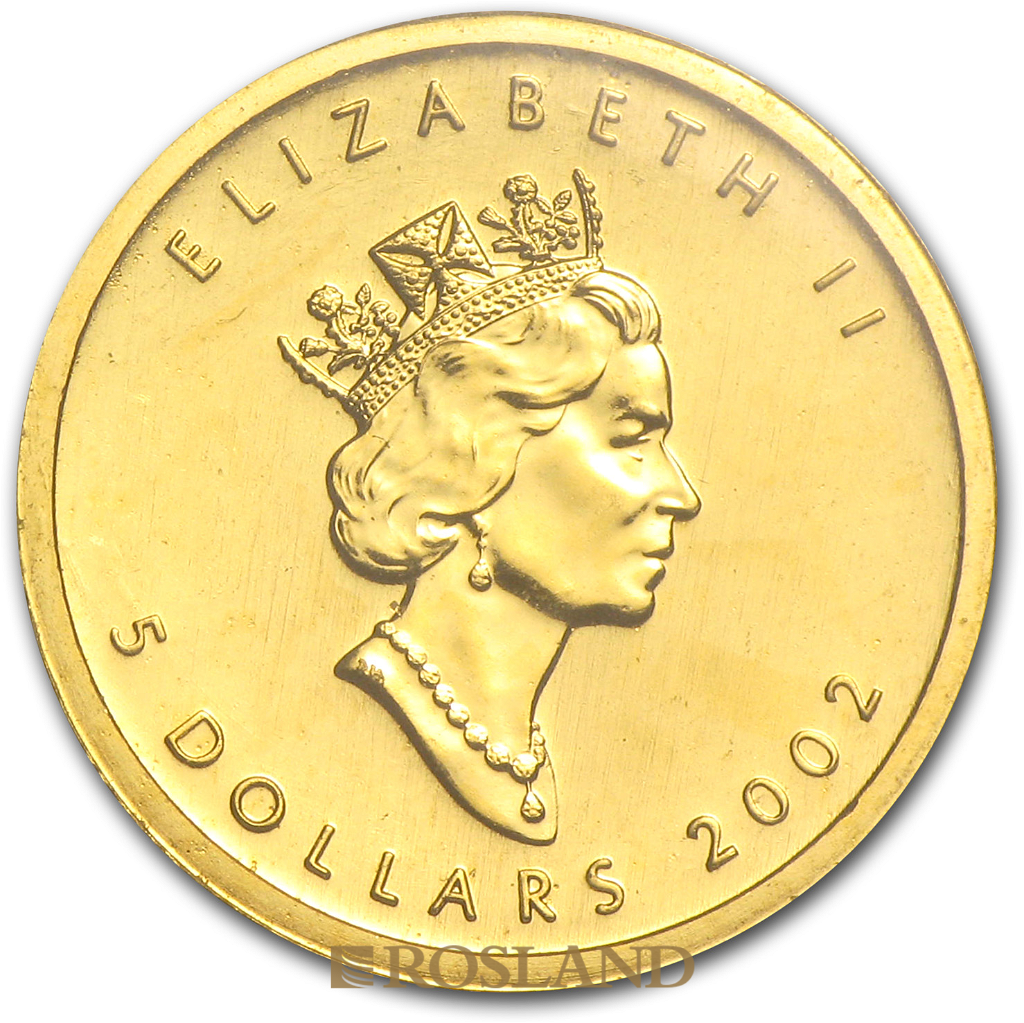 1/10 Unze Goldmünze Kanada Maple Leaf 2002