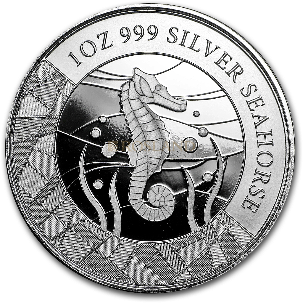 1 Unze Silbermünze Samoa Seepferd 2018