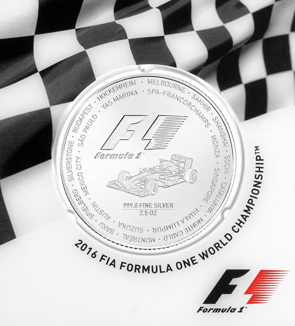 2,5 Unzen Silbermünze Formel 1® 2017 PP (Box, Zertifikat)