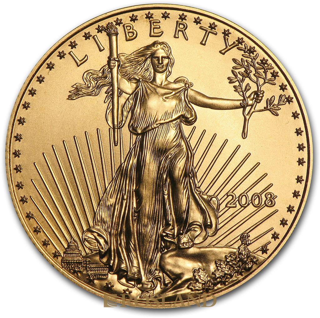 1/2 Unze Goldmünze American Eagle 2008
