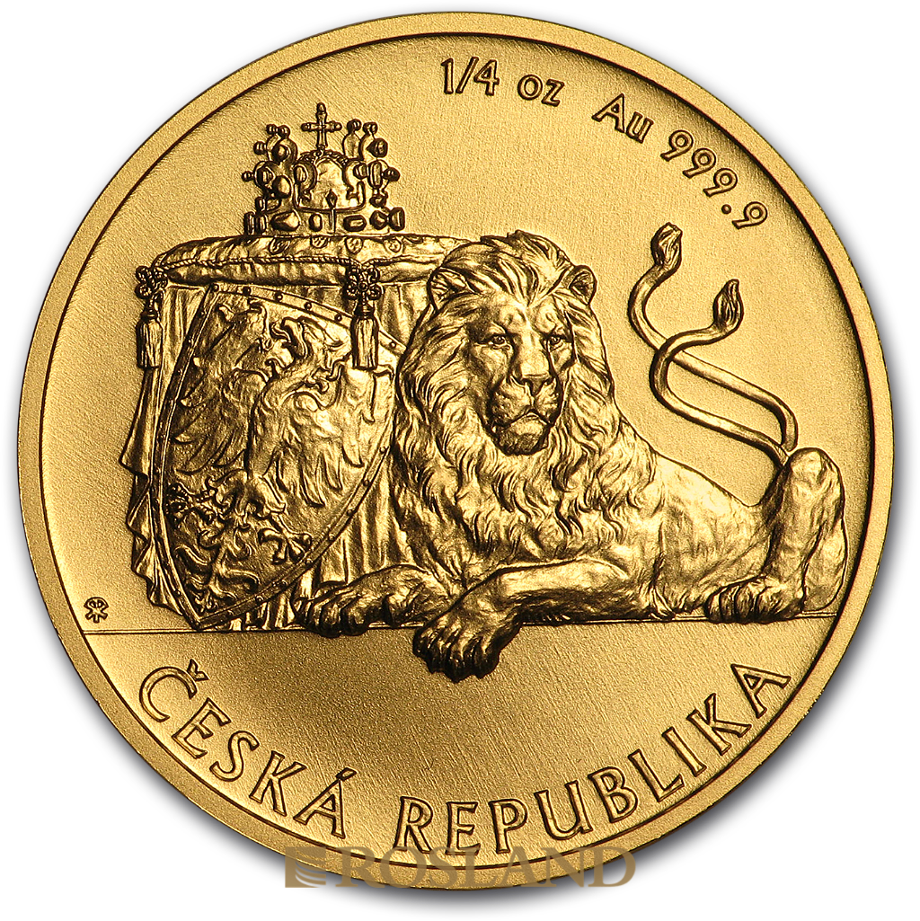 1/4 Unzen Goldmünze Tschechischer Löwe 2019