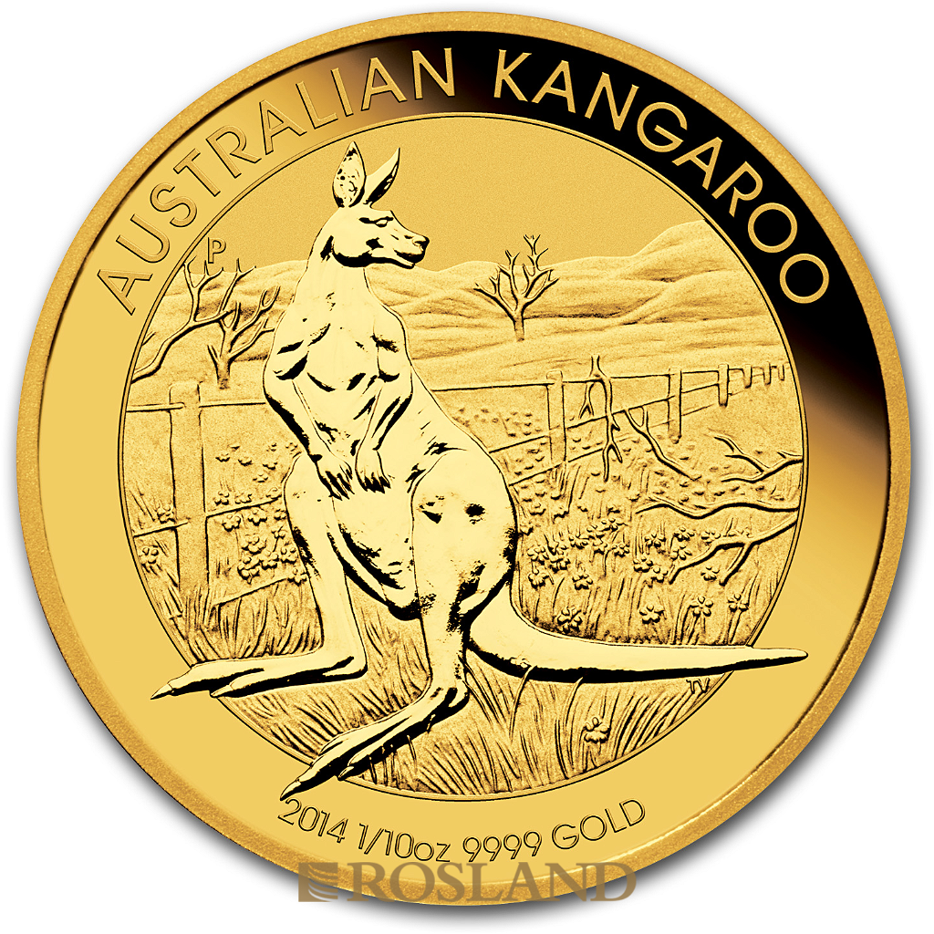 1/10 Unze Goldmünze Australien Känguru 2014