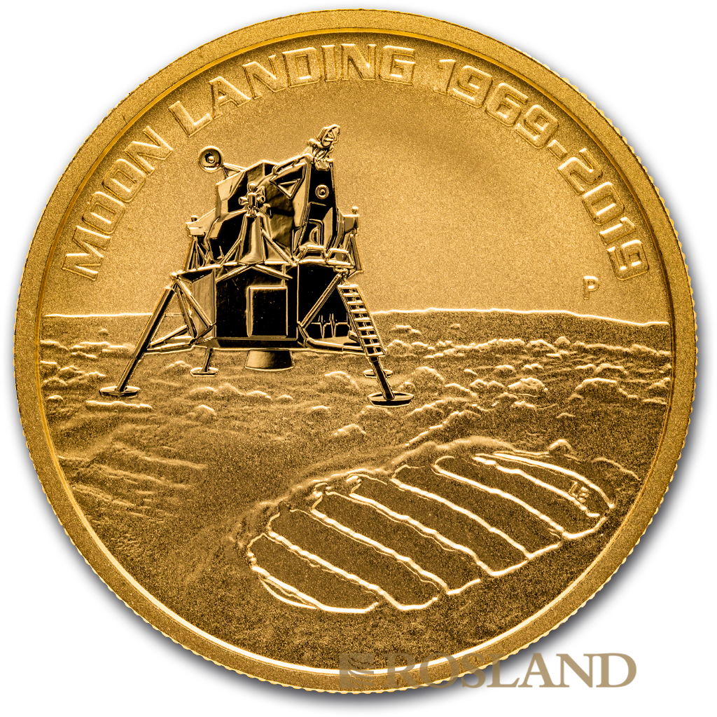 1 Unze Goldmünze Landung zum Mond 50 Jahre Jubiläum 2019