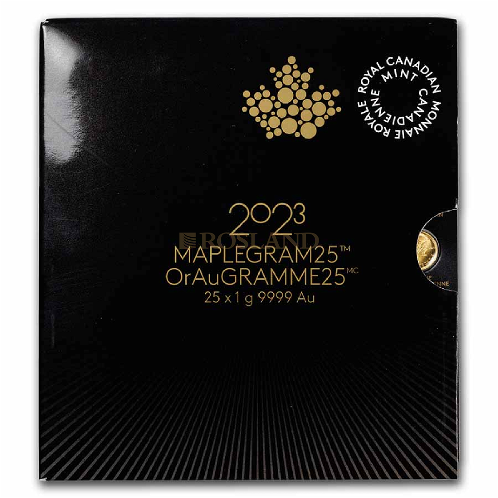 25x1 Gramm Goldmünze Maple Leaf 2023 (Maplegram25™)