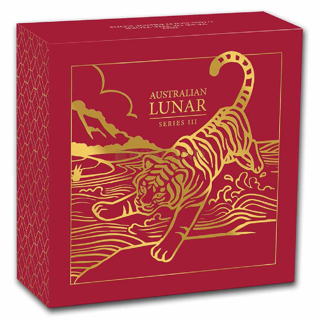 1/10 Unze Goldmünze Lunar 3 Tiger 2022 PP (Box, Zertifikat)