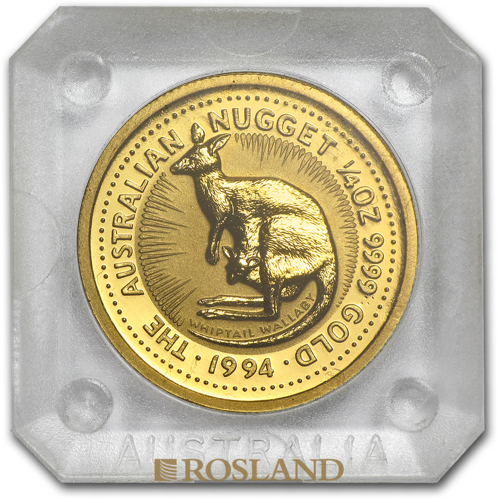 1/4 Unze Goldnugget Australien Känguru 1994