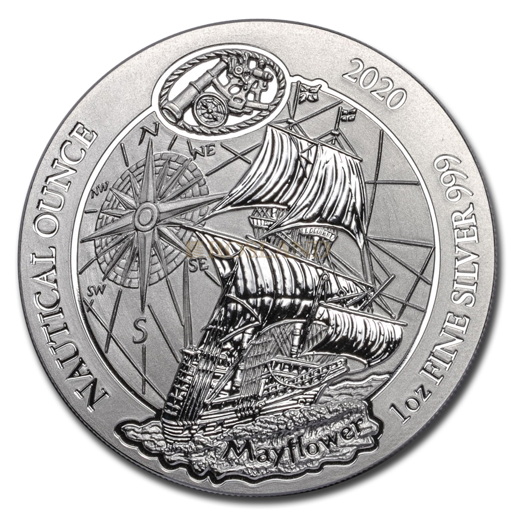 1 Unze Silbermünze Ruanda Nautical Mayflower 2020
