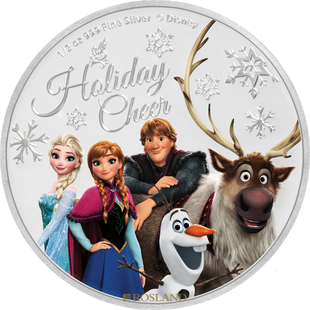 1/2 Unze Silbermünze Disney® Season's Greetings Holiday Cheer 2019 PP (Koloriert, Box, Zertifikat)