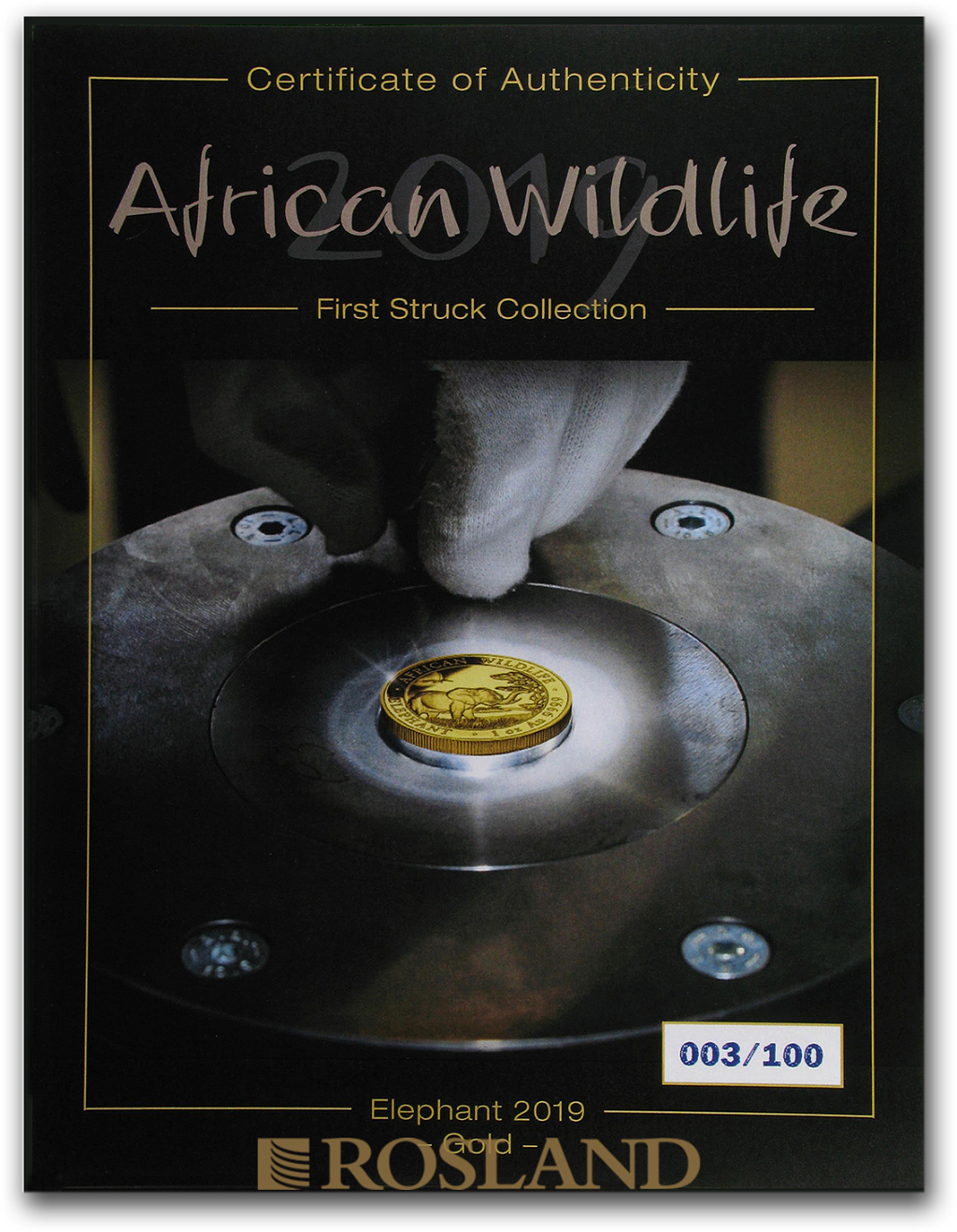 1,91 Unzen 6 Goldmünzen Somalia Elefant 2019 First Struck Set (Box, Zertifikat)