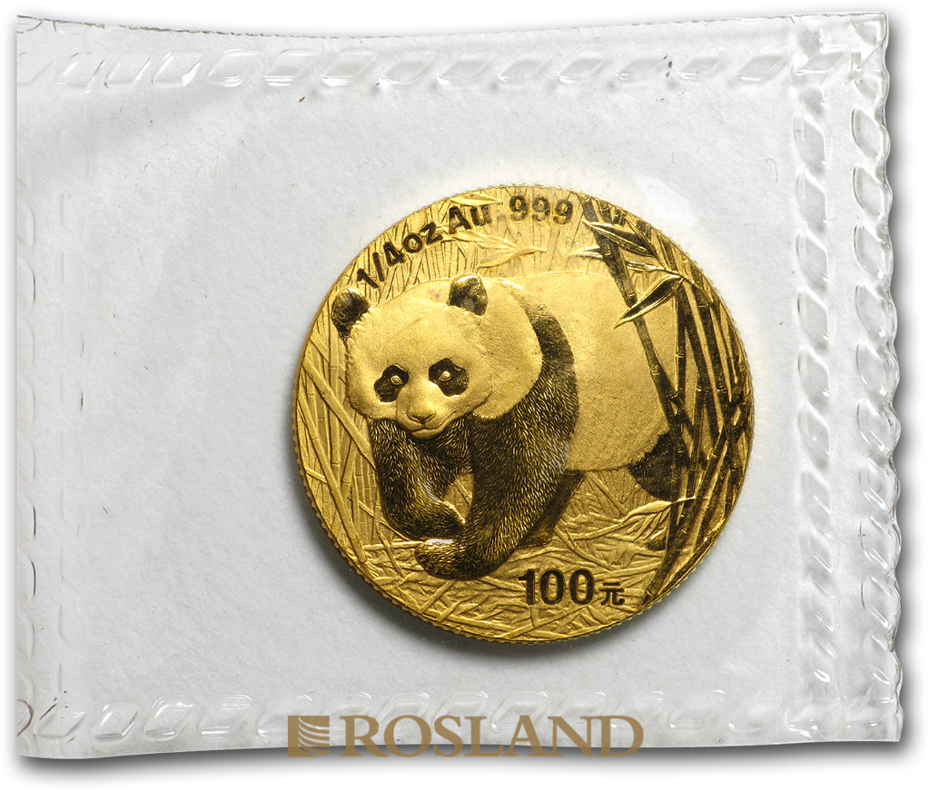 1/4 Unze Goldmünze China Panda 2001