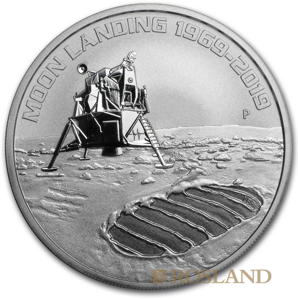 1 Unze Silbermünze Landung zum Mond 50 Jahre Jubiläum 2019