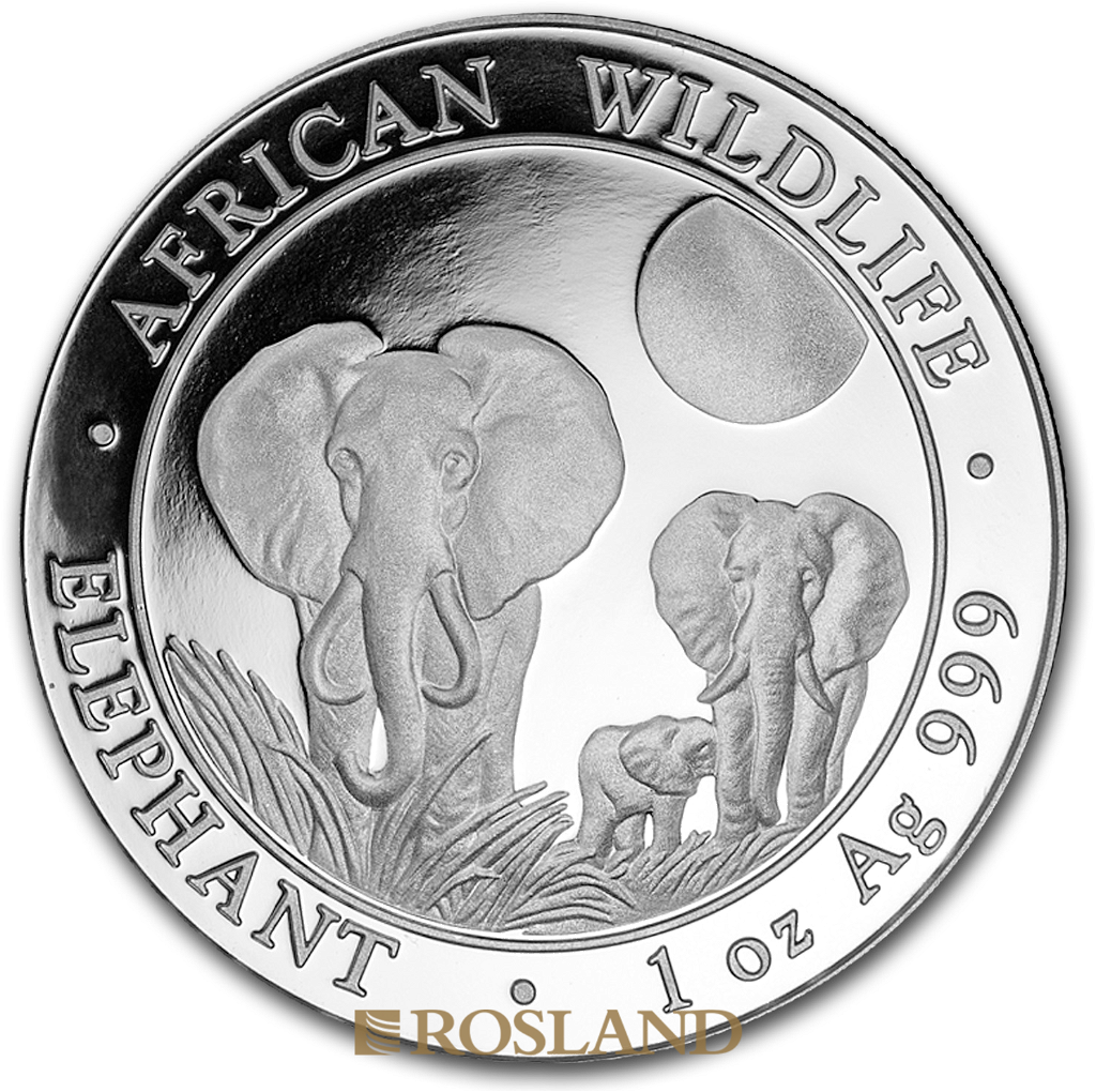 1 Unze Silbermünze Somalia Elefant 2014