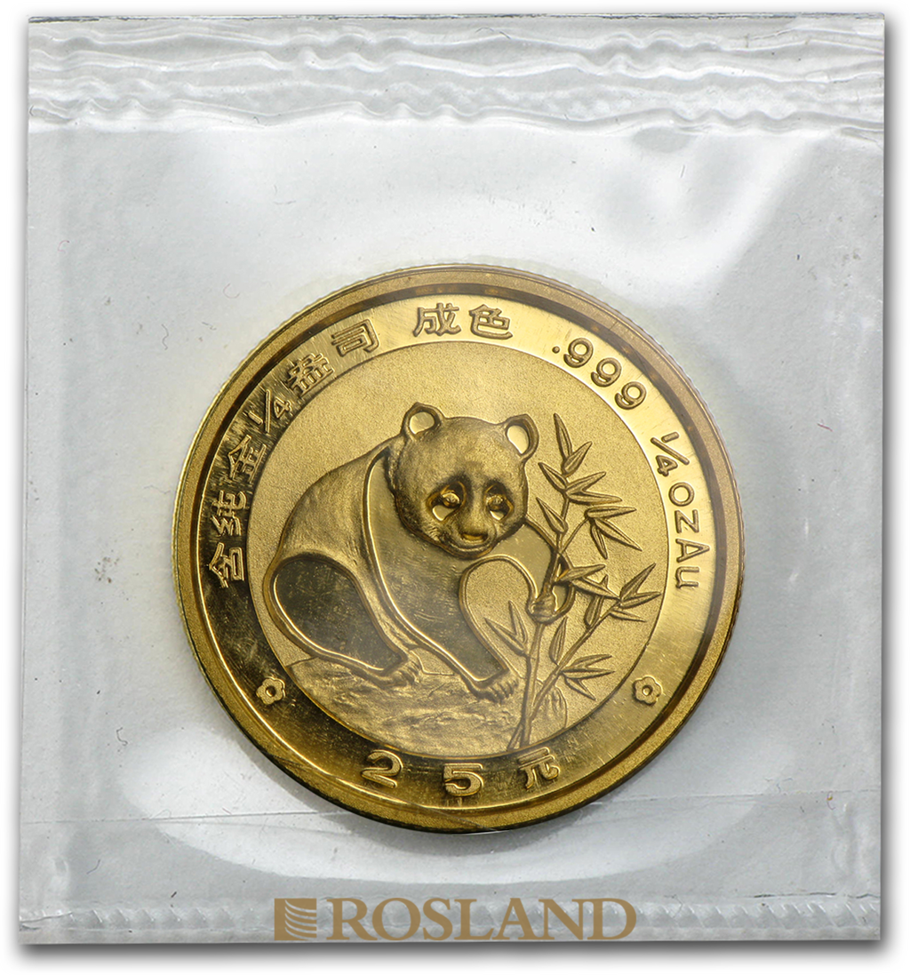 1/4 Unze Goldmünze China Panda 1988