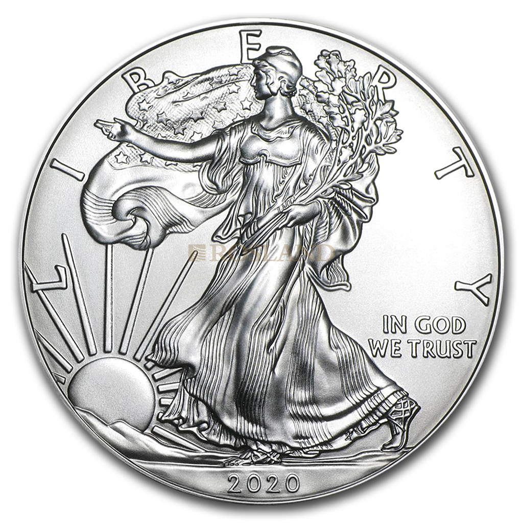 1 Unze Silbermünze American Eagle 2020