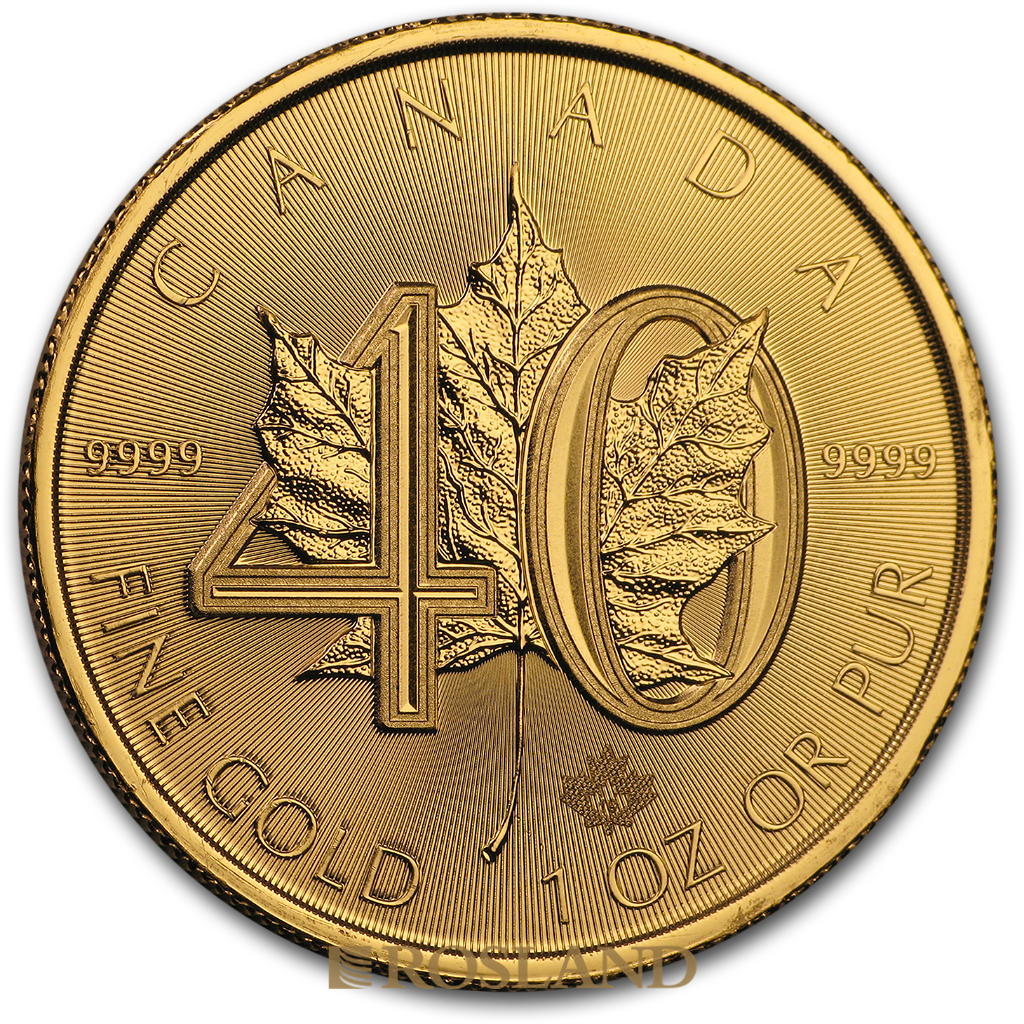 1 Unze Goldmünze Kanada Maple Leaf 2019 40 Jahre PCGS MS-69