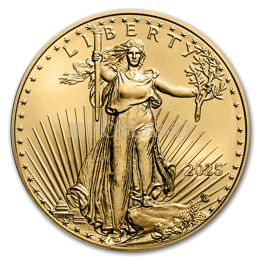 1/2 Unze Goldmünze American Eagle 2025 PCGS MS-70 First Strike