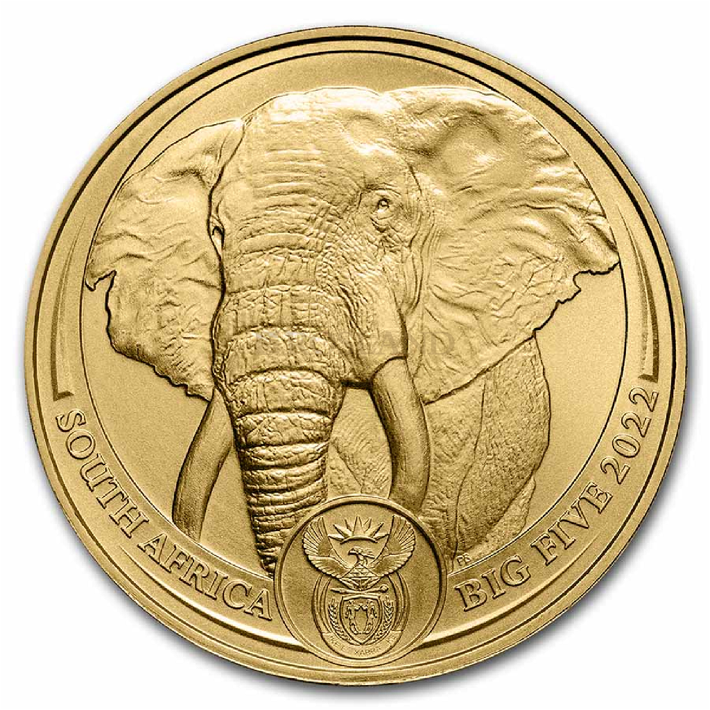 1 Unze Goldmünze Big Five Elefant 2022