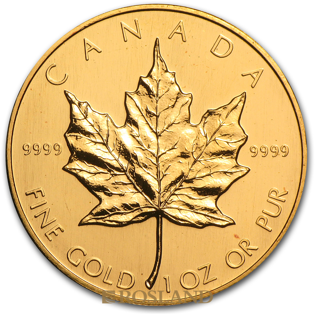 1 Unze Goldmünze Kanada Maple Leaf 1988