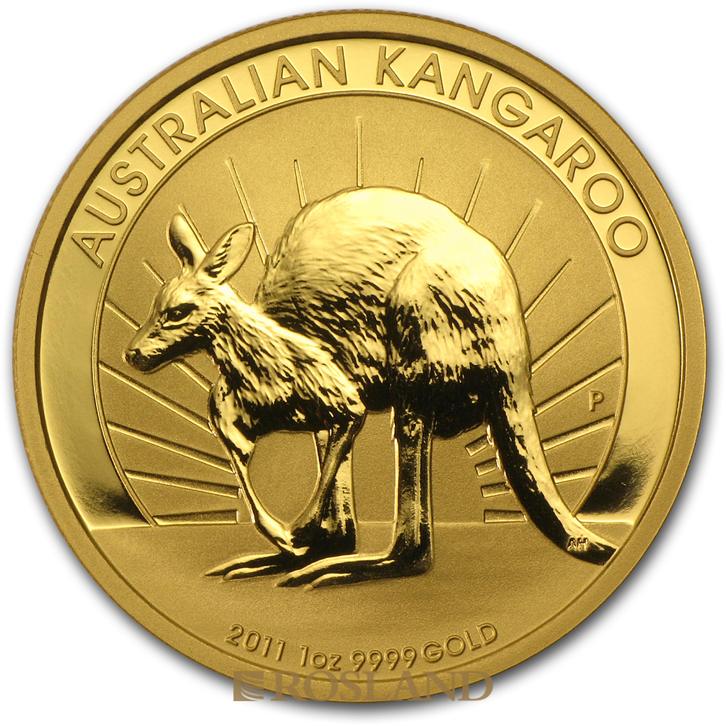 1 Unze Goldmünze Australien Känguru 2011