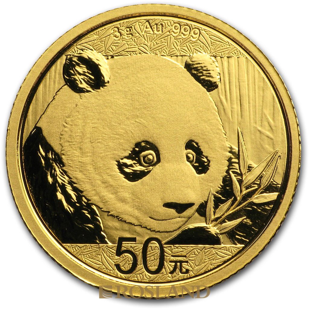 3 Gramm Goldmünze China Panda 2018