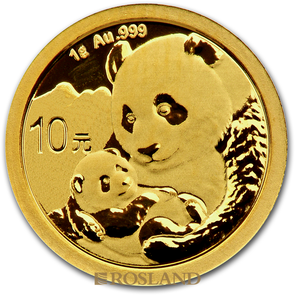 1 Gramm Goldmünze China Panda 2019