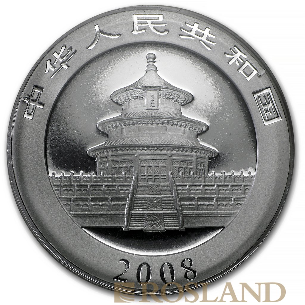 1 Unze Silbermünze China Panda 2008