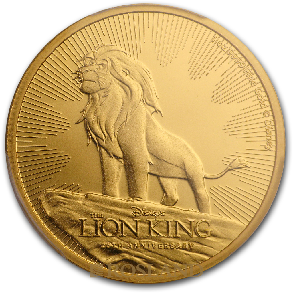 1 Unze Goldmünze Disney® 25 Jahre König der Löwen 2019 PCGS MS-70 First Day