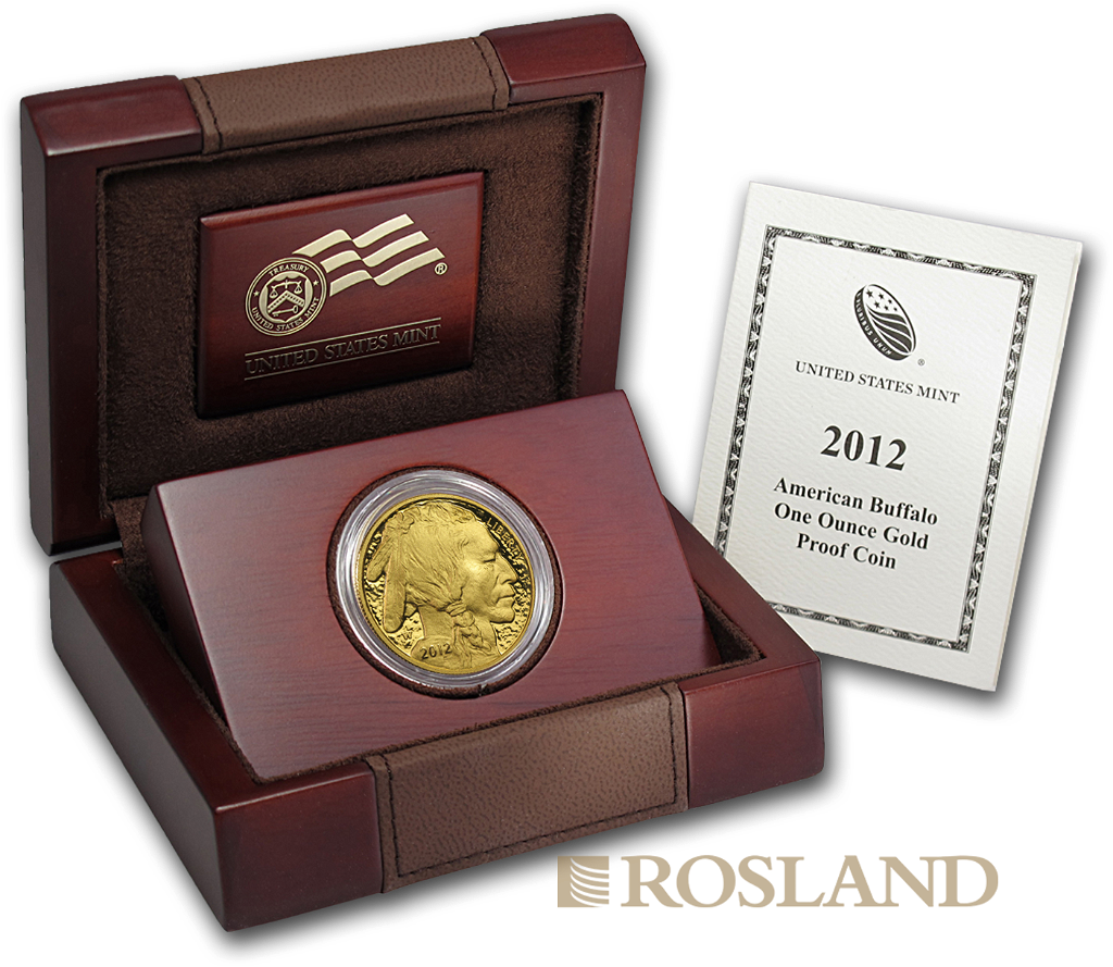 1 Unze Goldmünze American Buffalo 2012 PP (Box, Zertifikat)