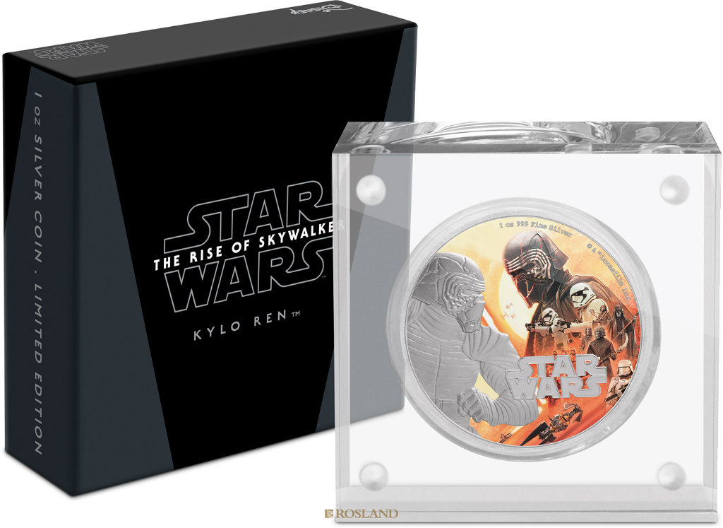1 Unze Silbermünze Star Wars™ Kylo Ren 2019 PP (Koloriert, Box, Zertifikat)