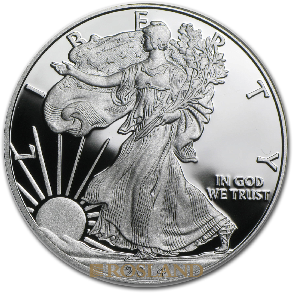 1 Unze Silbermünze American Eagle 2014 (W) PP PCGS PR-70 (FS, DCAM)