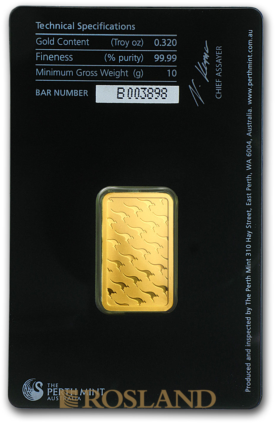 10 Gramm Goldbarren Perth Mint