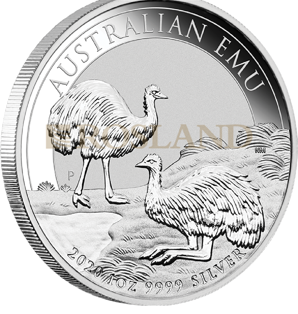 1 Unze Silbermünze Emu 2020