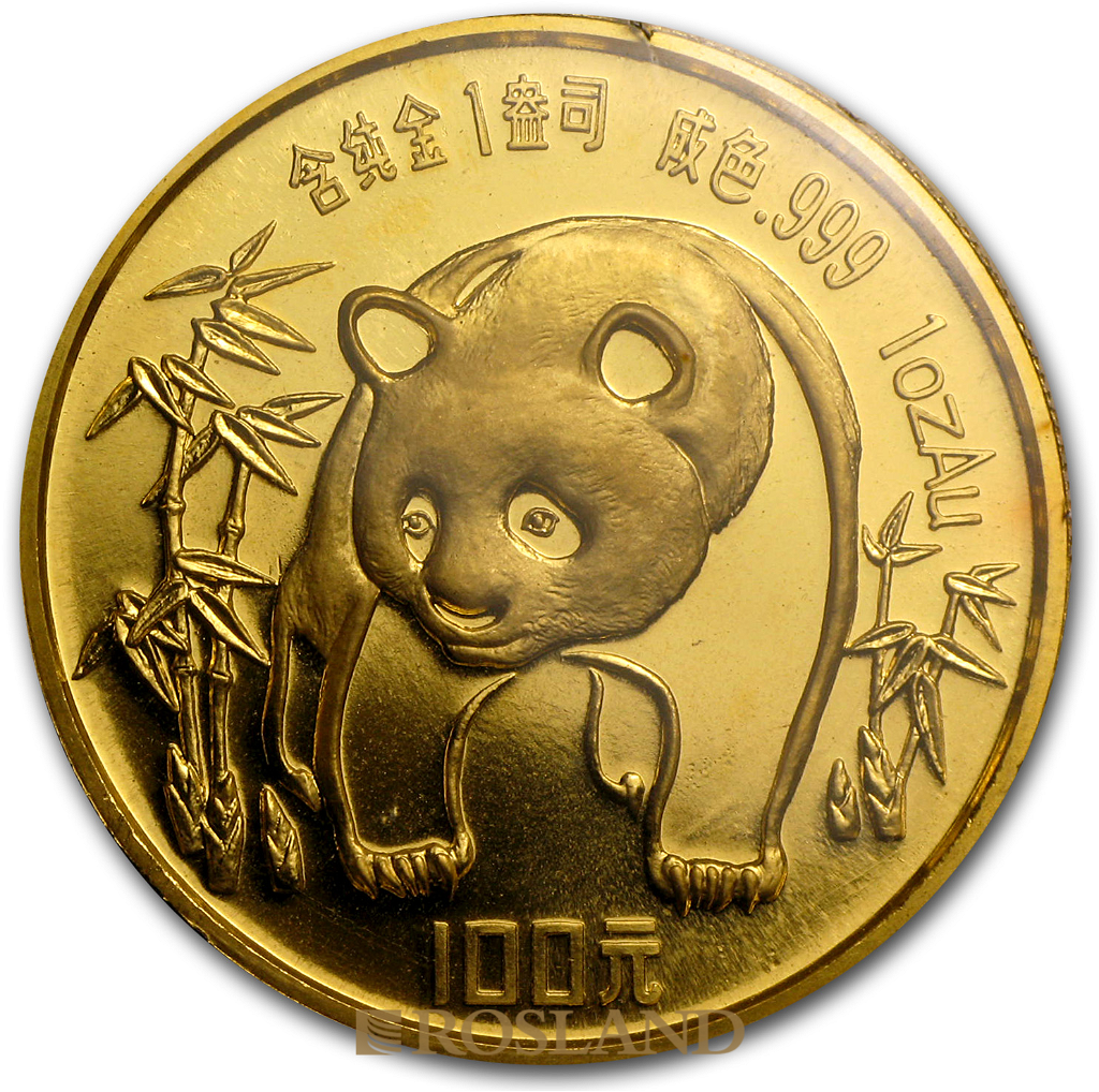 1 Unze Goldmünze China Panda 1986